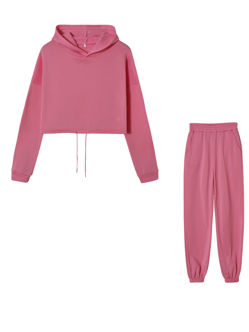 Stylish Cropped Hoodie set