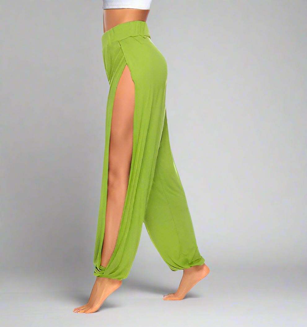 Stylish High Waisted Slit Wide Hollow Yoga pant