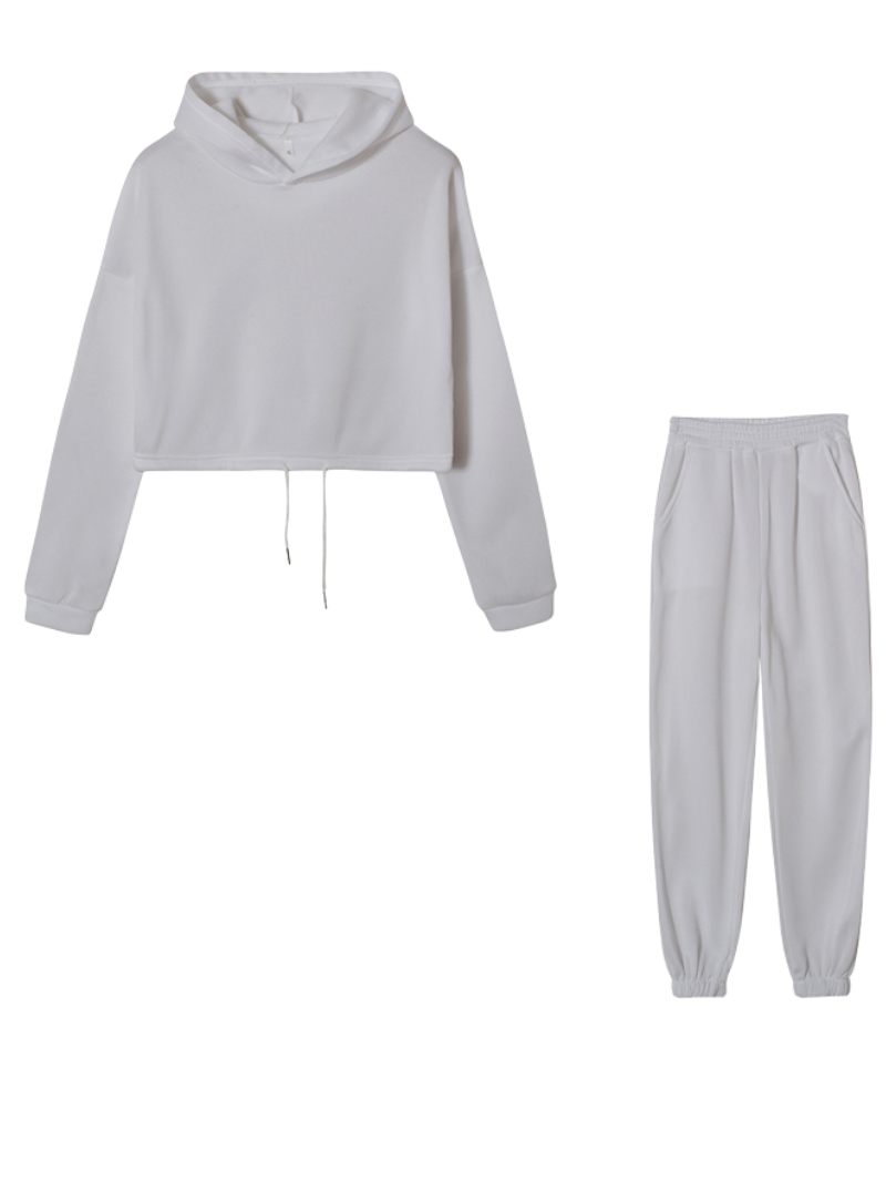 Stylish Cropped Hoodie set