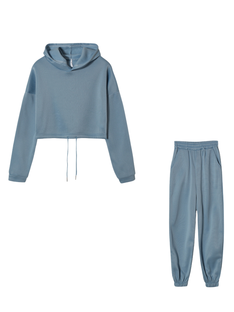Stylish Cropped Hoodie set