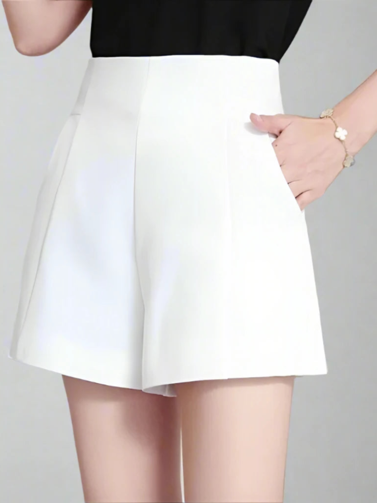 Women's Casual High Waist A-line Loose Wide Shorts