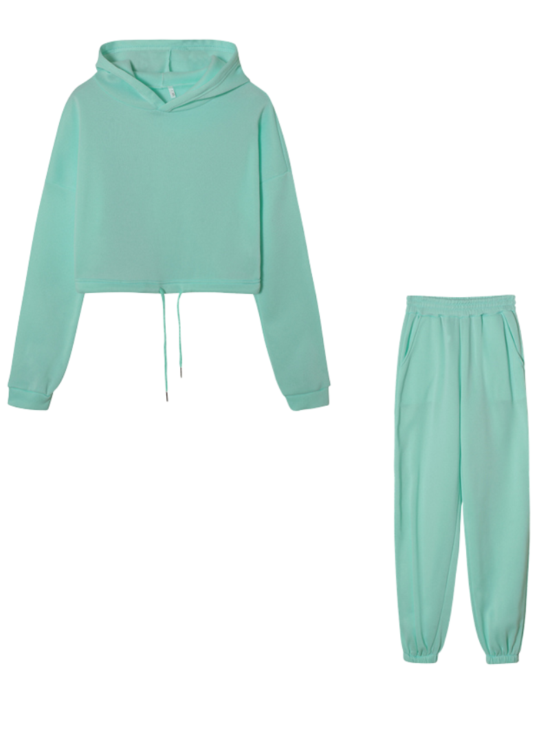 Stylish Cropped Hoodie set