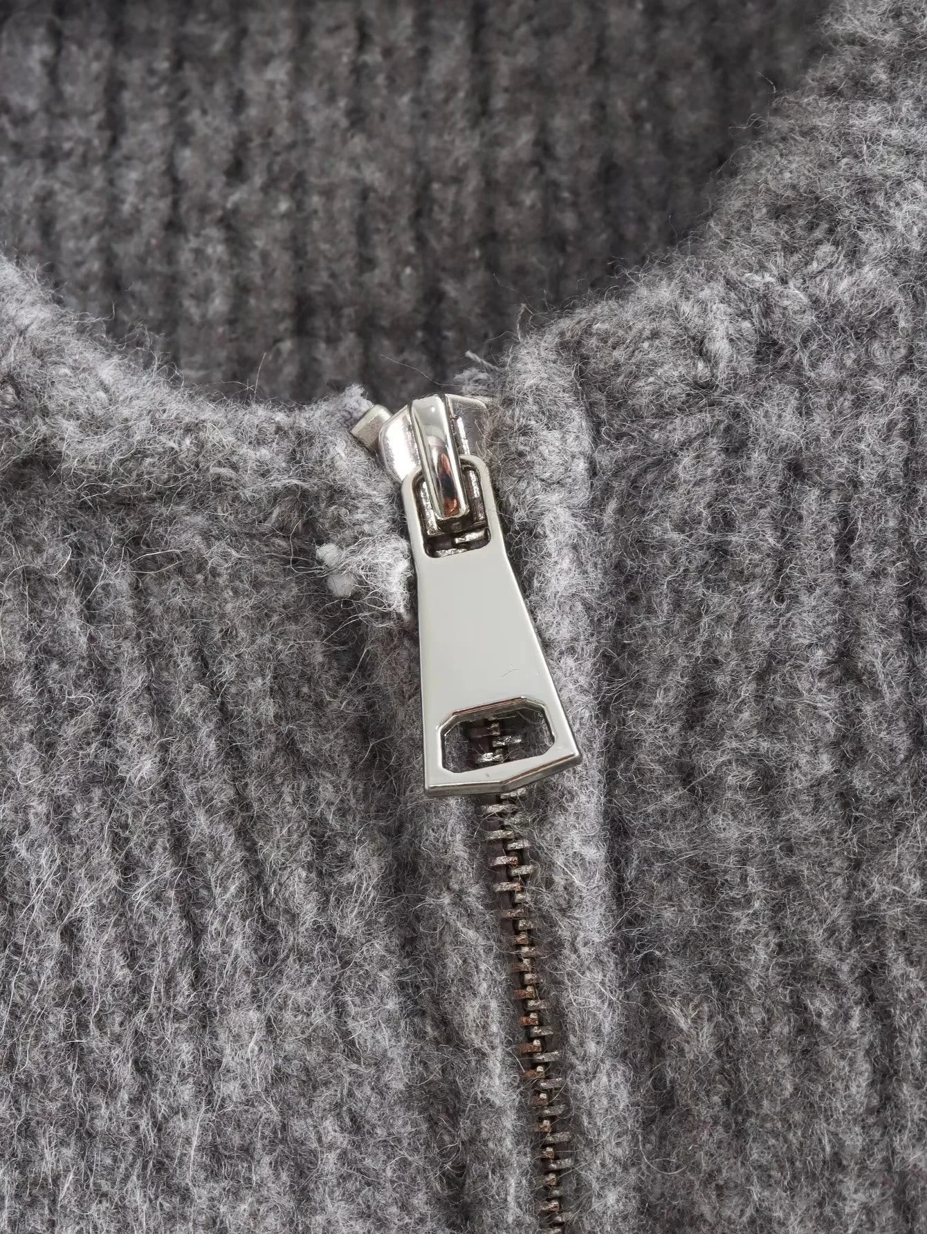 Vintage Long Sleeve Round Neck Sweater Jacket