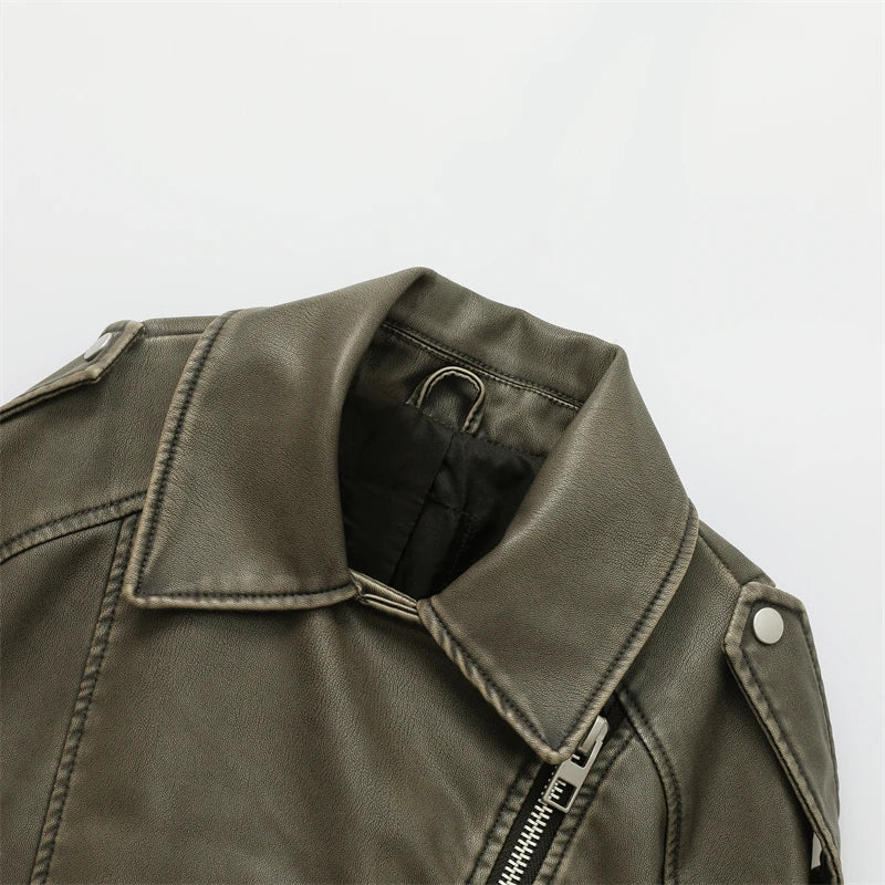 Stylish Women's Faux Leather Jacket