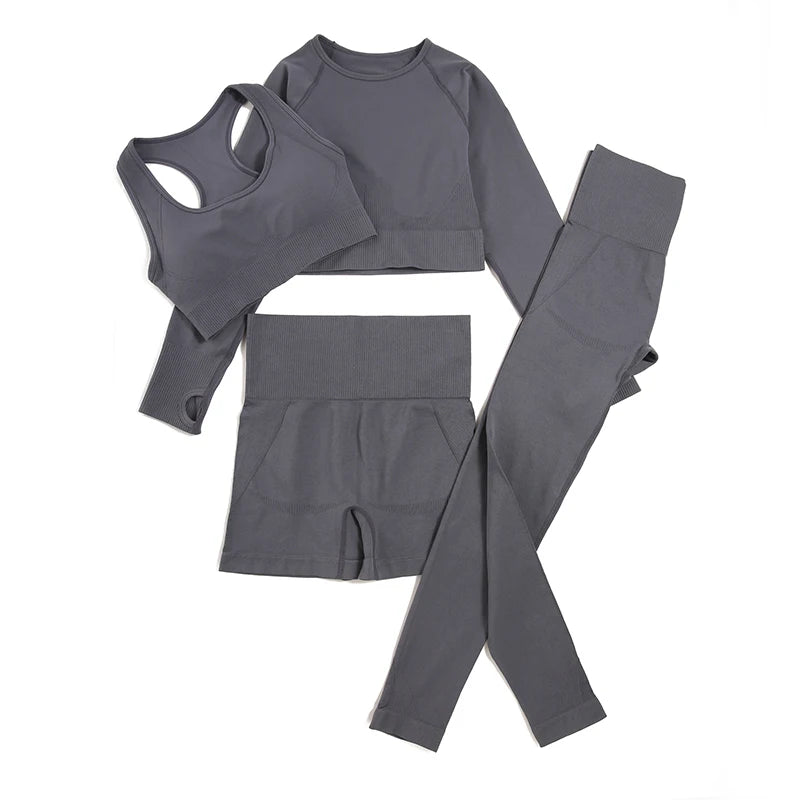 Women's 2/3/4pcs Seamless Yoga Set