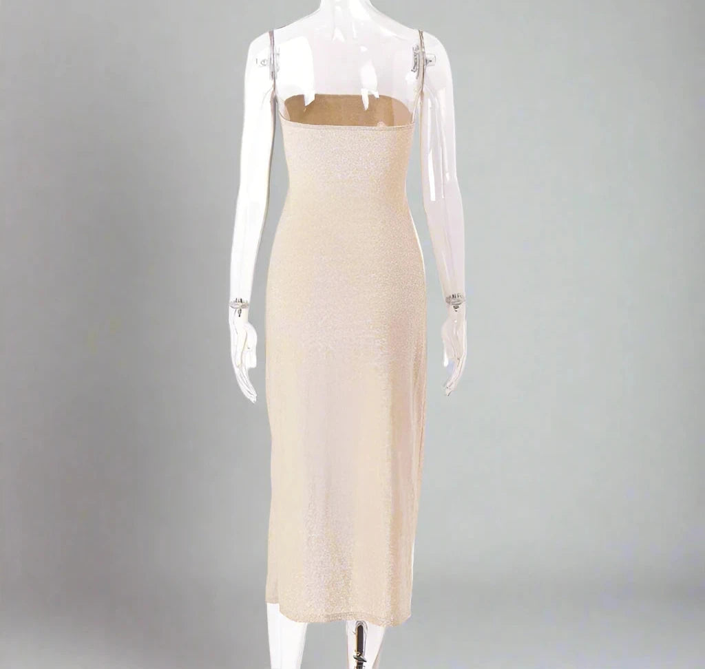 Stylish Sexy Hollow Out Sleeveless Slit Dress
