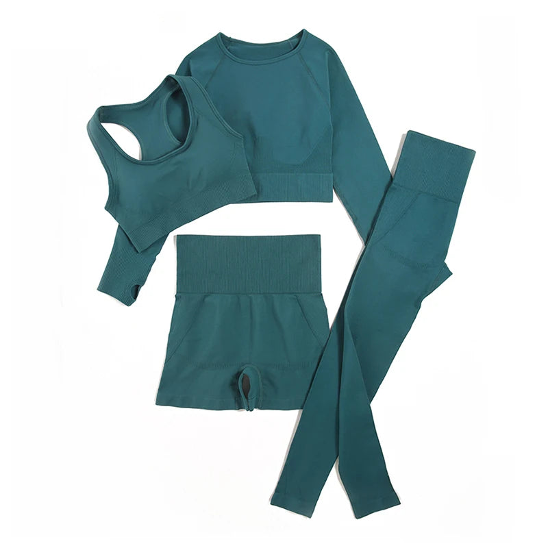 Women's 2/3/4pcs Seamless Yoga Set