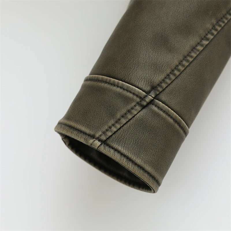 Stylish Women's Faux Leather Jacket