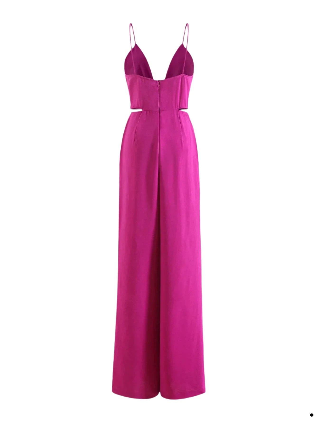 Women's Hollow Out Pleated Wide Leg Backless Jumpsuits