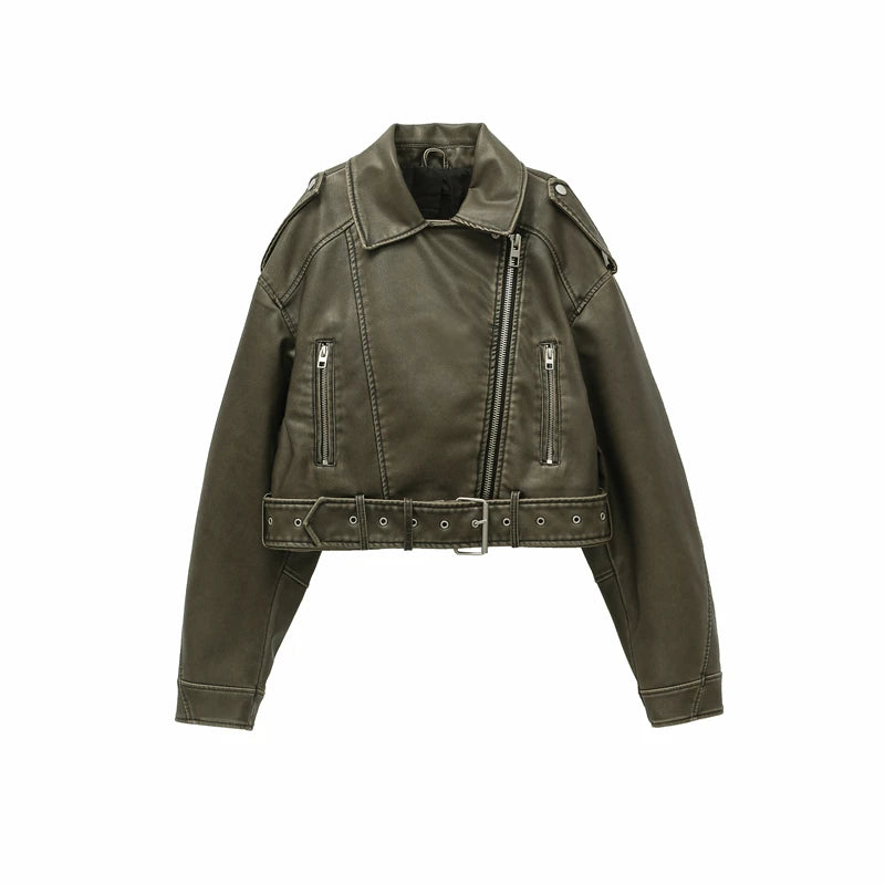 Stylish Women's Faux Leather Jacket