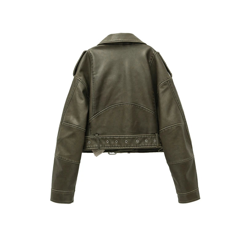Stylish Women's Faux Leather Jacket