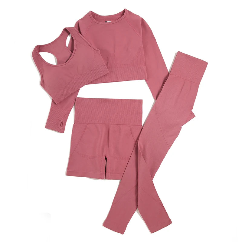 Women's 2/3/4pcs Seamless Yoga Set
