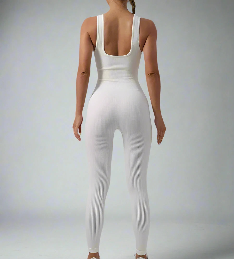 Women's Workout Rompers Full Length One Piece Sleeveless Jumpsuits