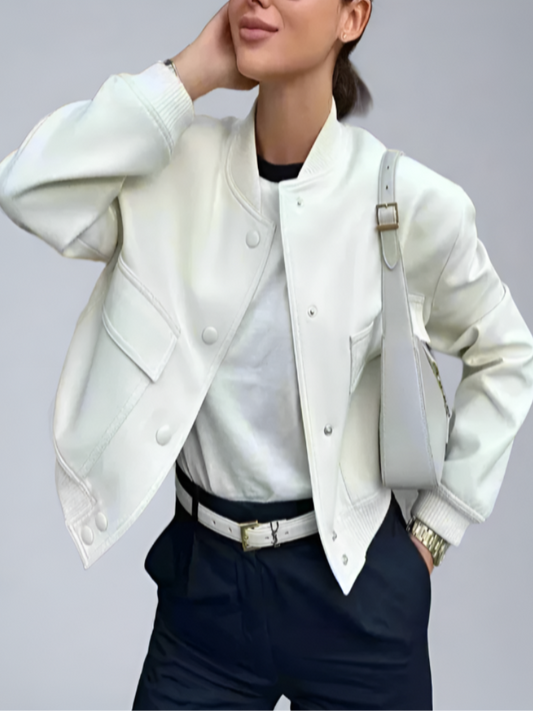 Vintage Snap-button Bomber Jacket