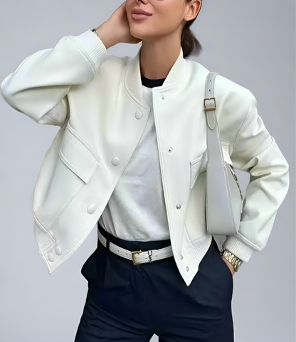 Vintage Snap-button Bomber Jacket