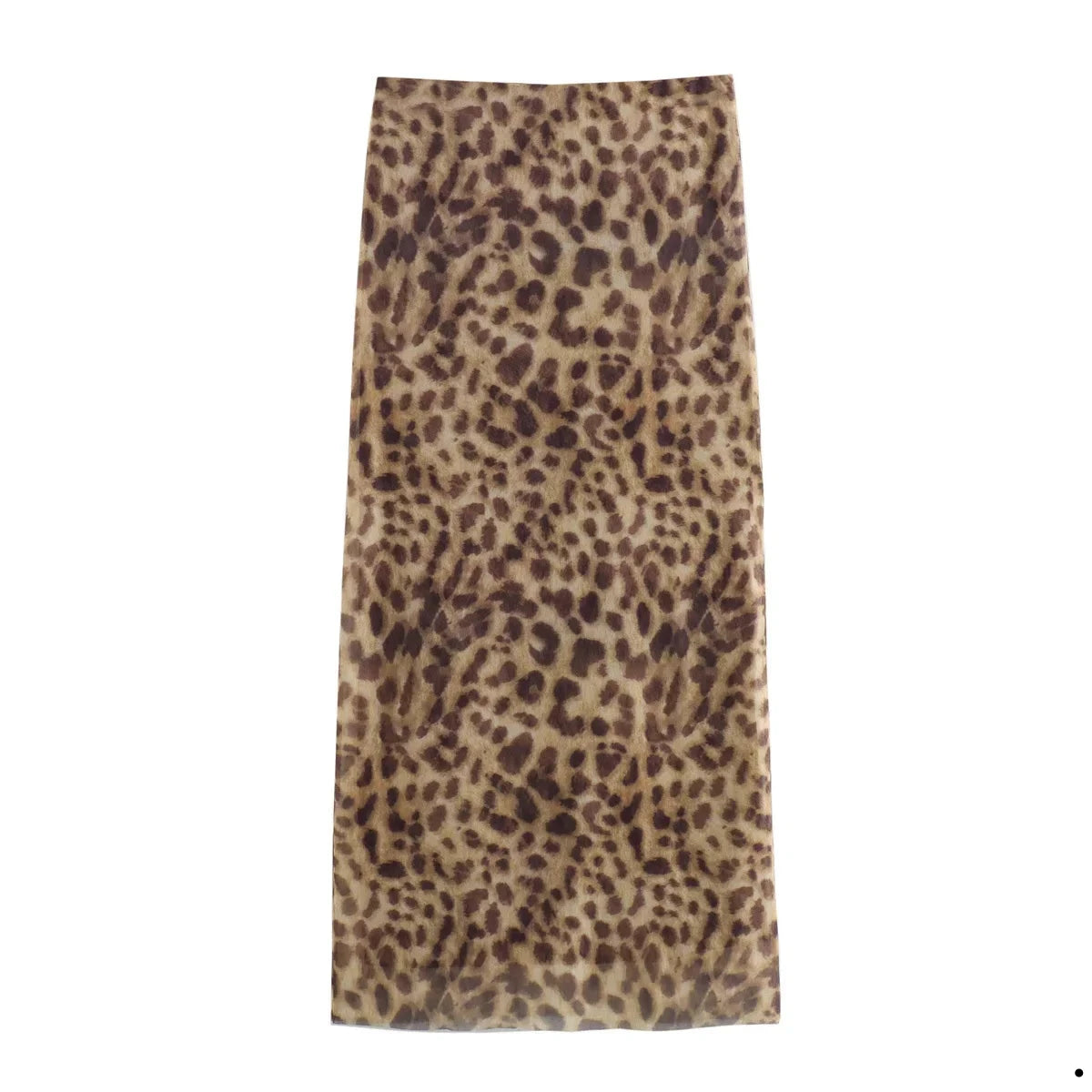 High Waist Elasticated Leopard Waistband Midi Skirt