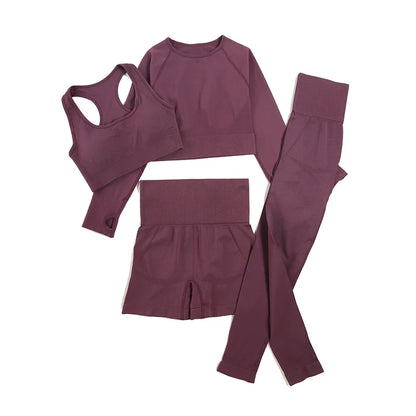 Women's 2/3/4pcs Seamless Yoga Set