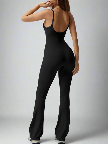 Sleeveless Hollow Out Sporty Jumpsuit