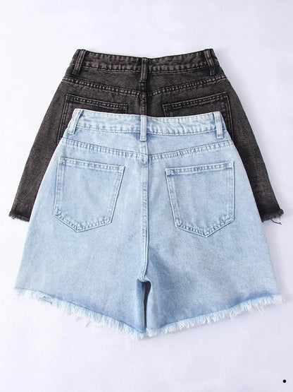 Women's High Waist Casual Denim Jean Shorts