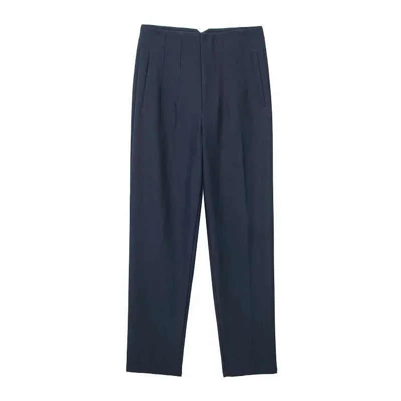 Women's High Waist Straight Pants