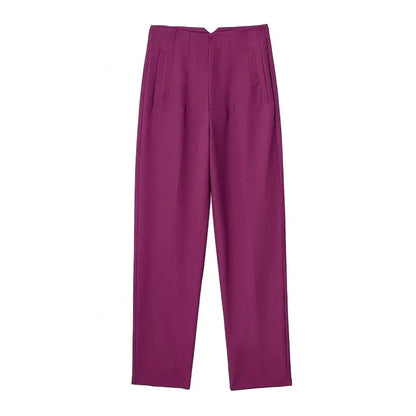 Women's High Waist Straight Pants