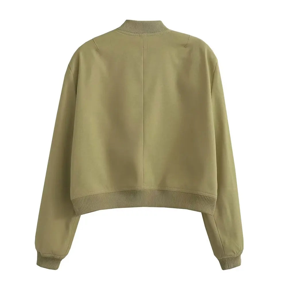 Vintage Snap-button Bomber Jacket