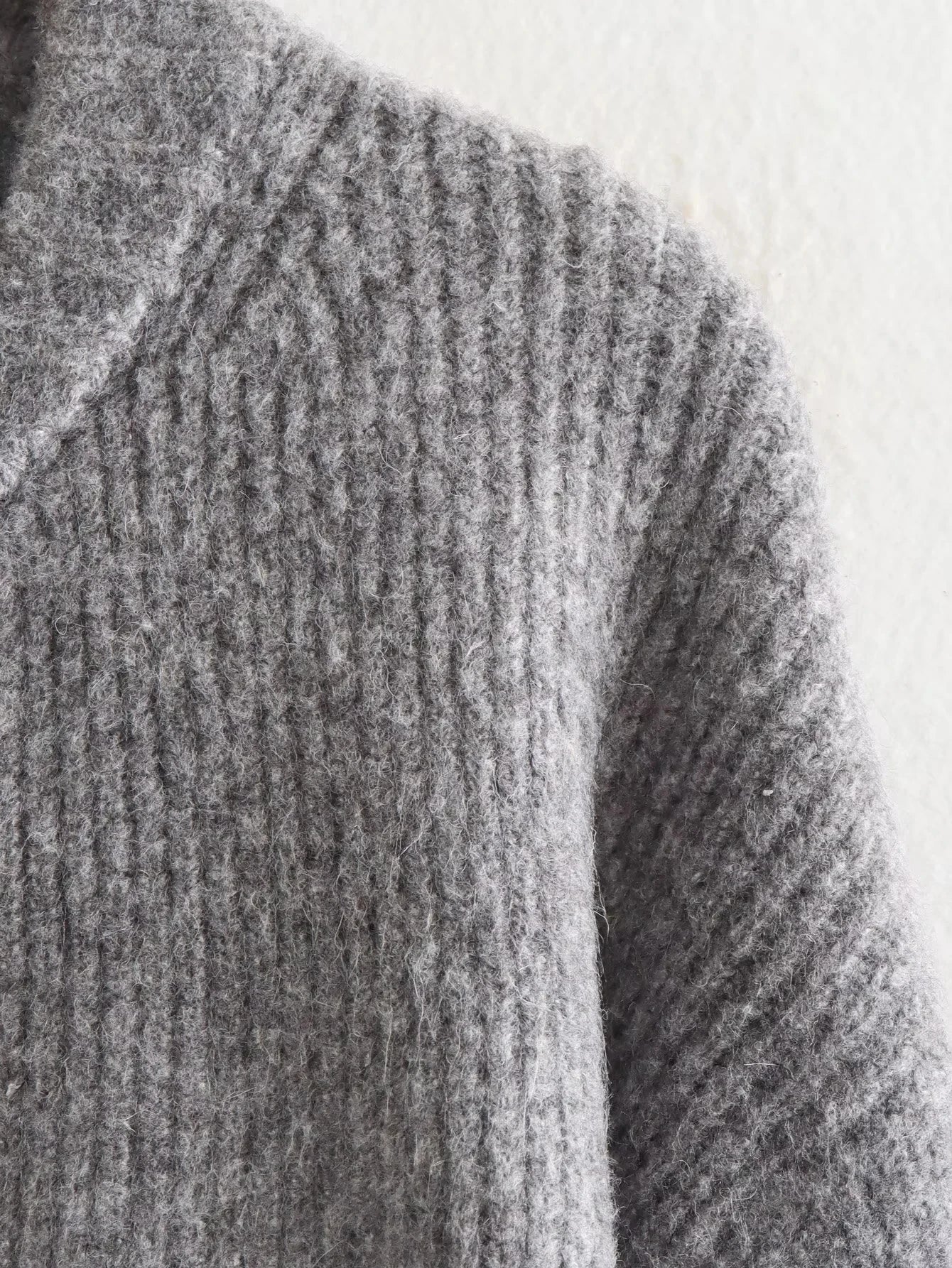 Vintage Long Sleeve Round Neck Sweater Jacket