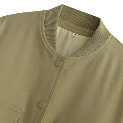 Vintage Snap-button Bomber Jacket