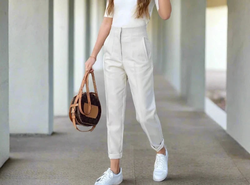 Women's High Waist Straight Pants