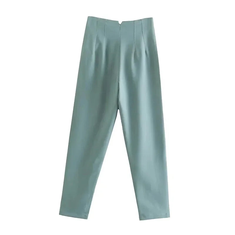Women's High Waist Straight Pants