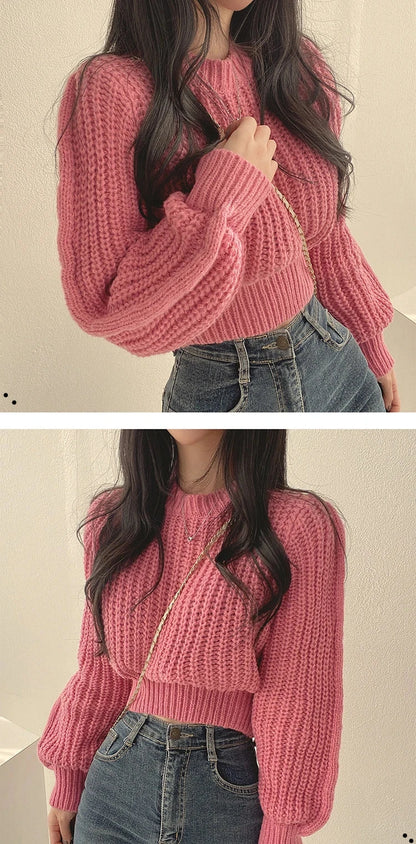 Loose Women's Long Sleeve  Lantern Sweater