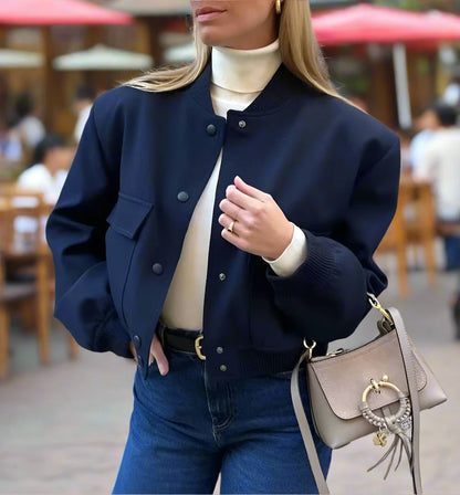 Vintage Snap-button Bomber Jacket