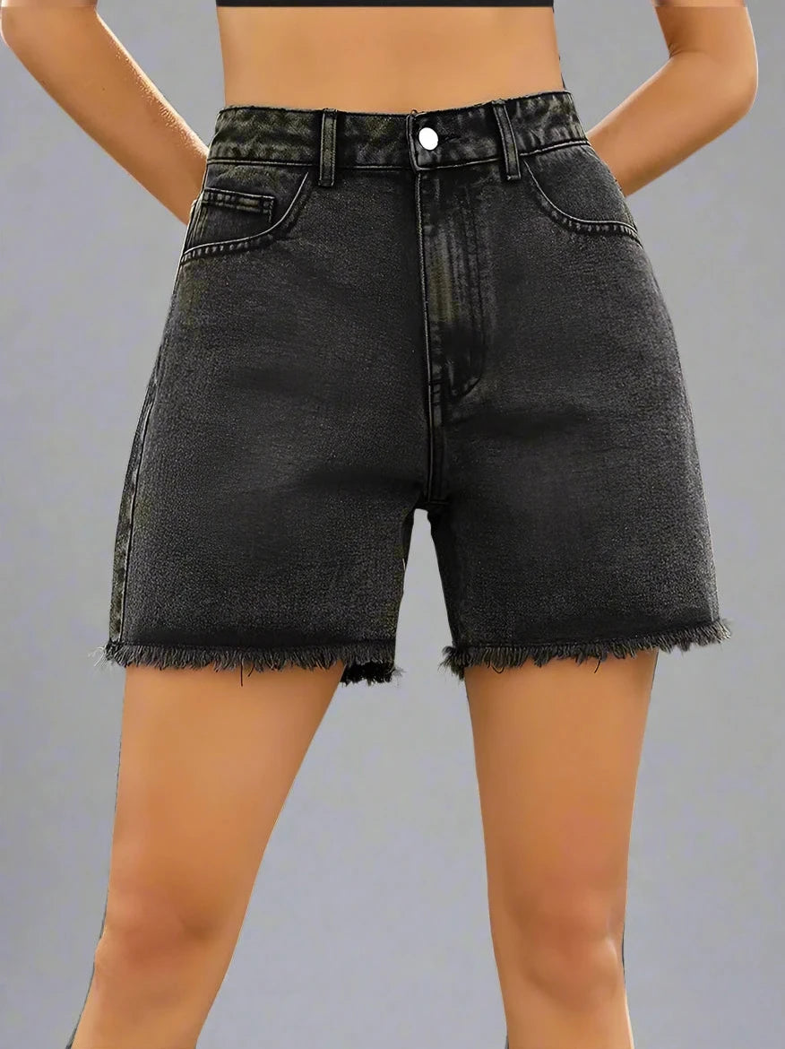 Women's High Waist Casual Denim Jean Shorts