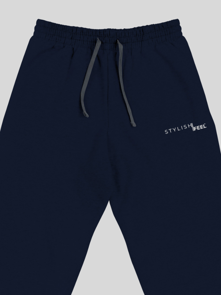 Stylish Feel™ Embroidered Elastic High Waisted Baggy Joggers with Pockets
