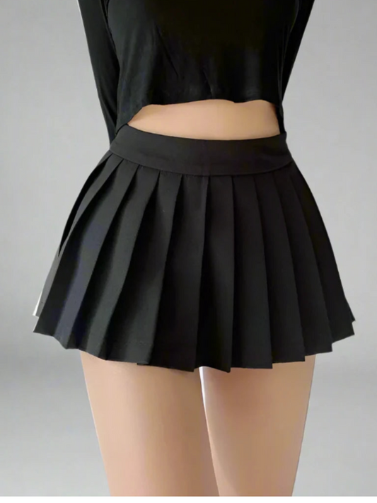 Stylish Sexy Women's Pleated High Waist Mini Skirts