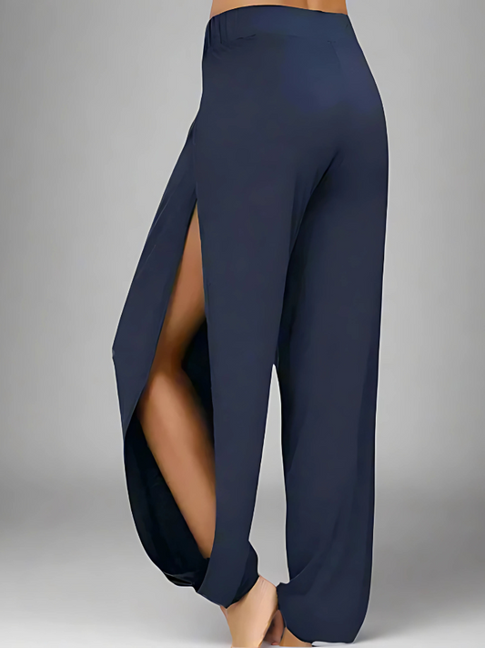 Stylish High Waisted Slit Wide Hollow Yoga pant